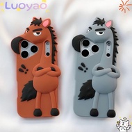 LUOYAO1 Pony Phone ,  Horse Shape Phone , Cute Soft Silicone Shockproof Cartoon Phone Protector Cove