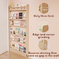 Thin Shelf Solid Wood Book Shelf Kids Book Shelf Baby Book Shelf Narrow Shelf Storage Rack