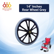 Hospital Wheelchair Solid and Rear Wheel - 6 Inches and 8 Inches (Solid) 14 Inches and 18 Inches (R