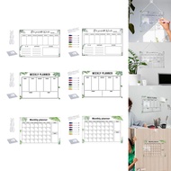 [Homyl478] Acrylic Dry Erase Board Planner Board College Supplies Reusable Weekly Planning Board for