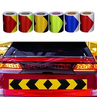 FreeShip 5cm*300cm Car Arrow Reflective Tape Decoration Stickers Car Warning Safety Reflection Tape Film Auto Reflector Sticker