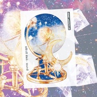 月夜，天文地球儀