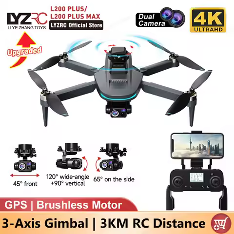 LYZRC L200 Plus Max 4K 3 Axis Camera Gimbal Drone GPS Positioning Brushless Motor 249g Light Weight 