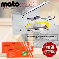 COMBO Heavy Duty Stapler Gun Tacker + 2 x 8mm 13/8 Staple Refill 5000 pcs