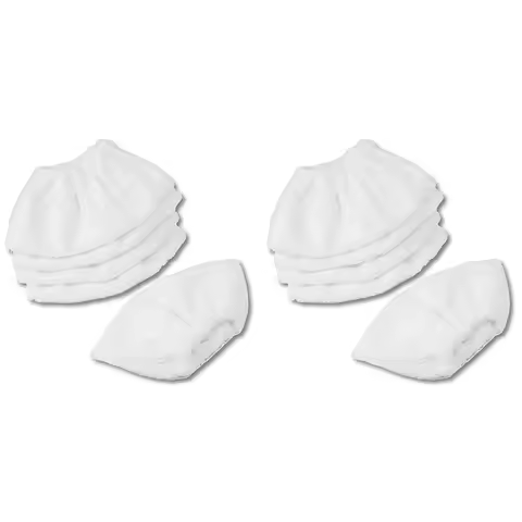 AS60-10 Pcs Microfiber Cover Set For Hand Nozzle Karcher Easyfix Steam Cleaner SC1, SC2, SC3, SC4, S