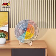 LAHOMIA Feeling Wheel Therapist Gifts Emotion Wheel Chart with Stand Wood Round Mood