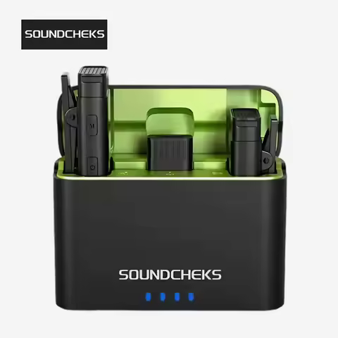 SOUNDCHEKS 2301C Wireless Lavalier Microphone For Phone Type-C Noise Reduction with Charging Box For