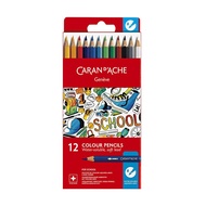 (KTS) 12-Color Watercolor Pencils CARAN Dache Geneve-For School