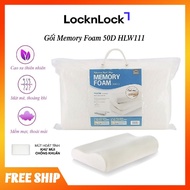 Lock&Lock HLW111 curved Memory Foam pillow with 50D breathable Memory Foam filling - Genuine
