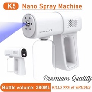 K5 Spray Gun Wireless Rechargeable Disinfection Sprayer Nano Blue Ray Atomizer Fogging Spray Gun 蓝光雾化消毒槍