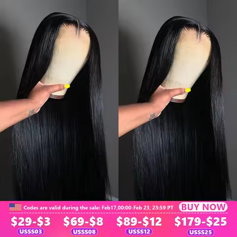 Straight Human Hair Wigs 9X6 7x5 13X6 Glueless Pre-Cut Lace Wig Ready To Go 180 Density Natural Remy