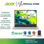 ACER ASPIRE LITE 16 AL16-54P-54PX 16“ LAPTOP ( CU5-120U 16GD5 512SSD / 16" IPS WUXGA /W11H / OFFICE 