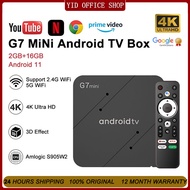 Android box full channel G7 Mini Smart TV Box Android 11.0 Amlogic S905W2 4K HDR Media Player 2.4G/5GHZ WiFi 2GB+16GB