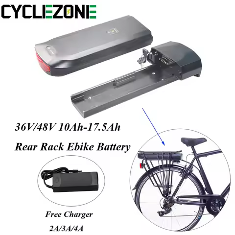 48V 10.4Ah 13Ah Rear Rack Electric Bike Battery Micargi Bali 36V 10.4Ah 13Ah DiroDi Amigo Luggage Ca