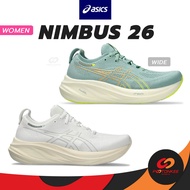 Asics Women's Gel-Nimbus 26 รองเท้าวิ่งผู้ชาย สายซัพพอร์ท เบา นุ่ม สีขาว