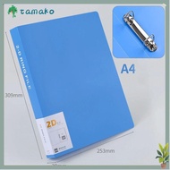 TAMAKO Transparent Folder, Office Document Plastic Binder File Folder, 2 Holes D-shaped Lever Arch F