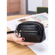 beg dompet perempuan dompet perempuan Genuine Genuine Leather Ladies Mini Wrist Multifunctional Coin