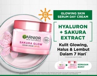 Garnier Sakura Glow Hyaluron Day Cream 50ml / Night Cream 50ml Krim Siang Malam