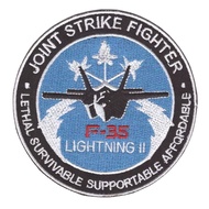 Iron On The Shirt Pattern F-35 LIGHTNING II JOINT STRIKE FIGHTER Badge Patch American Air Force Mili