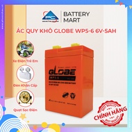 Ắc quy khô GLOBE WP5-6 6V-5AH Bình ắc quy khô 6v cho xe điện trẻ em đèn khẩn cấpquạt sạc