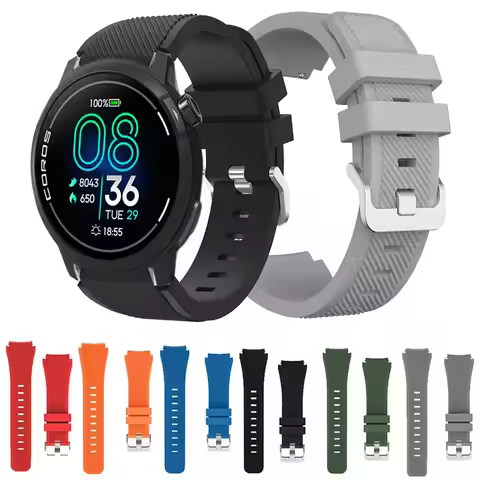 22mm Soft Silicone Strap for COROS PACE Pro 3/APEX 4 42mm/46mm Comfortable Band for Suunto RACE/RACE