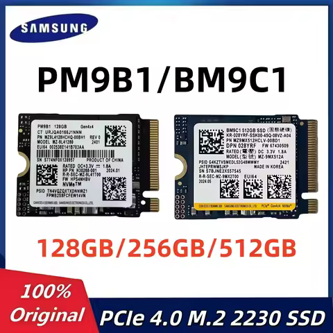Original Samsung PM9B1/BM9C1 PCIe 4.0 NVMe M.2 2230 SSD 512GB 256GB 128GB Internal Solid State Drive