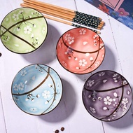 Ceramic Bowl Gift Box 4pcs/set Bowl &amp; Chopsticks/Gift Box/Bowl Set/Gift/Chopsticks Set Tableware