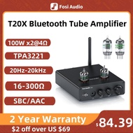 ✌Fosi Audio T20X 100W Bluetooth Vacuum Tube Amplifier Stereo Power Amp TPA3221 Headphone Amplifi f┲