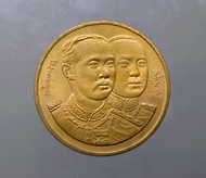 เหรียญที่ระลึก 80 ปี จุฬาลงกรณ์มหาวิทยาลัย พระรูป รัชกาลที่5 (ร.5) คู่ รัชกาลที่6 (ร.6) เนื้อทองแดง ขนาด 3 เซ็น บล็อกกษาปณ์ ปี 2540 #ของสะสม