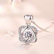 PT950 Platinum Necklace Female Diamond Pendant Female 18k White Gold Necklace Female Diamond Pendant