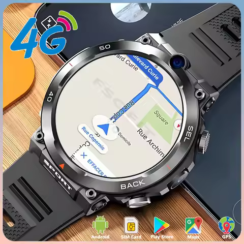 1.39inch Android Smart Watch 4G Net SIM Card Smartwatch With Dual Cameras 64G-ROM Support GPS Wifi N