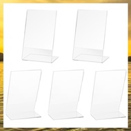 (HARB) 5Pcs Office Acrylic Display Leaflet Stands Counter Plastic Message Board Menu COLLEGE Holder 