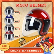 【🇲🇾Stock 】Half Helmet Motorcycle Helmet Motosikal Comfortable Safety Motorcycle Helmet Motor Bike Cycling Helmet Motorcycle Accessories Topi Keledar