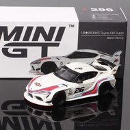 TSM MiniGT 1:64 Scale LBWK LB Works Toyota Supra #26 Martini Racing Car Model Diecasts & Toy Vehicle