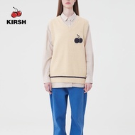 [KIRSH] UNI MIDDLE CHERRY V-NECK KNIT VEST |22AW |