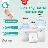 Preferred PP Milk Feeding Bottle Wide Neck BPA Free for Newborn Botol Susu Ready Stock(11oz/8oz/5oz)