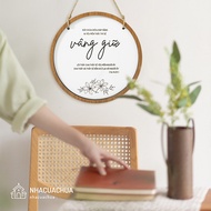 [TC001] Catholic Wooden Painting Engraved with God's Words Round Wall Hanging (Gas 14:23)