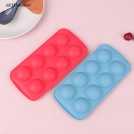 EE  8Cavity Semi-circular Shape Silicone Ice Cube Mold For Party Bar Drink Whiskey Cocktail Chocolate Ice Cream Maker Ice Box n