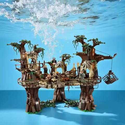 1990PCS 2026 Hot Galaxy MOC-05047 Fit Ewok Bear Village Building Blocks Bricks Model Toys Fit Compat