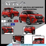 PERODUA ATIVA 2021 OEM GEAR UP LOOK FULL SET ABS BODYKIT WITH PAINT SKIRTING (FRONT SKIRT,SIDE SKIRT