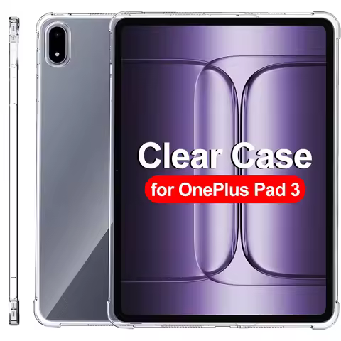 Transparent Back Protective Cover for OnePlus Pad 3 Case Anti-Scratch Shockproof Protectors for OneP