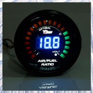 (NDPB) 1 Piece Air Fuel AFR Gauge with LED Display 2 Inch (52mm) Air Fuel Gauge Kit Black Plastic fo