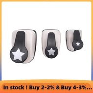 (E L X I) 3 Piece Star Hole Punch, Star Punch, Star Paper Punch, White & Black Plastic+Metal Star Ho