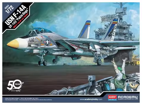 1/72 Academy model 12563 /A/merican F-14A Tomcat fighter assembly Scale diy toys Model Kit