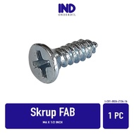 1 PC FAB Screw M6 x 1/ 2 inch Bolt Bolt Bolt Screw Self Tapping Screw Harden Flat Headphillips F+ AB