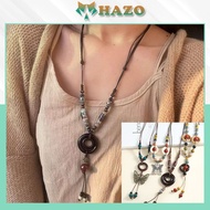 Y2K 596 Multifunctional Necklace Bohemian Beads Fashion outfit Highlight Hot trend Korean Style