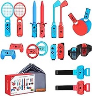 Switch Sports Accessories - CODOGOY 18 in 1 Switch Sports Accessories Bundle with Extra Carry Bag for Nintendo Switch Sports, Family Accessories Kit Compatible with Switch/Switch OLED Sports Games