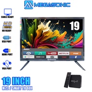 MEGASONIC M97-LED22 + Smart TV BOX 19 Inch Screen LED TV 22