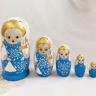 【好日戀物】俄羅斯早期復古木窩娃娃套娃(一套)擺飾拍照收藏