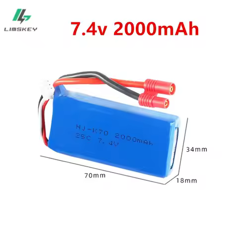 903462 7.4V 2000mAh Lipo Battery and Charger for KaiDeng K70C K70 RC Drone Quadcopter 2S 7.4 V Batte